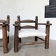 Pair of Dudouyt armchairs from the 1950s, oak.
