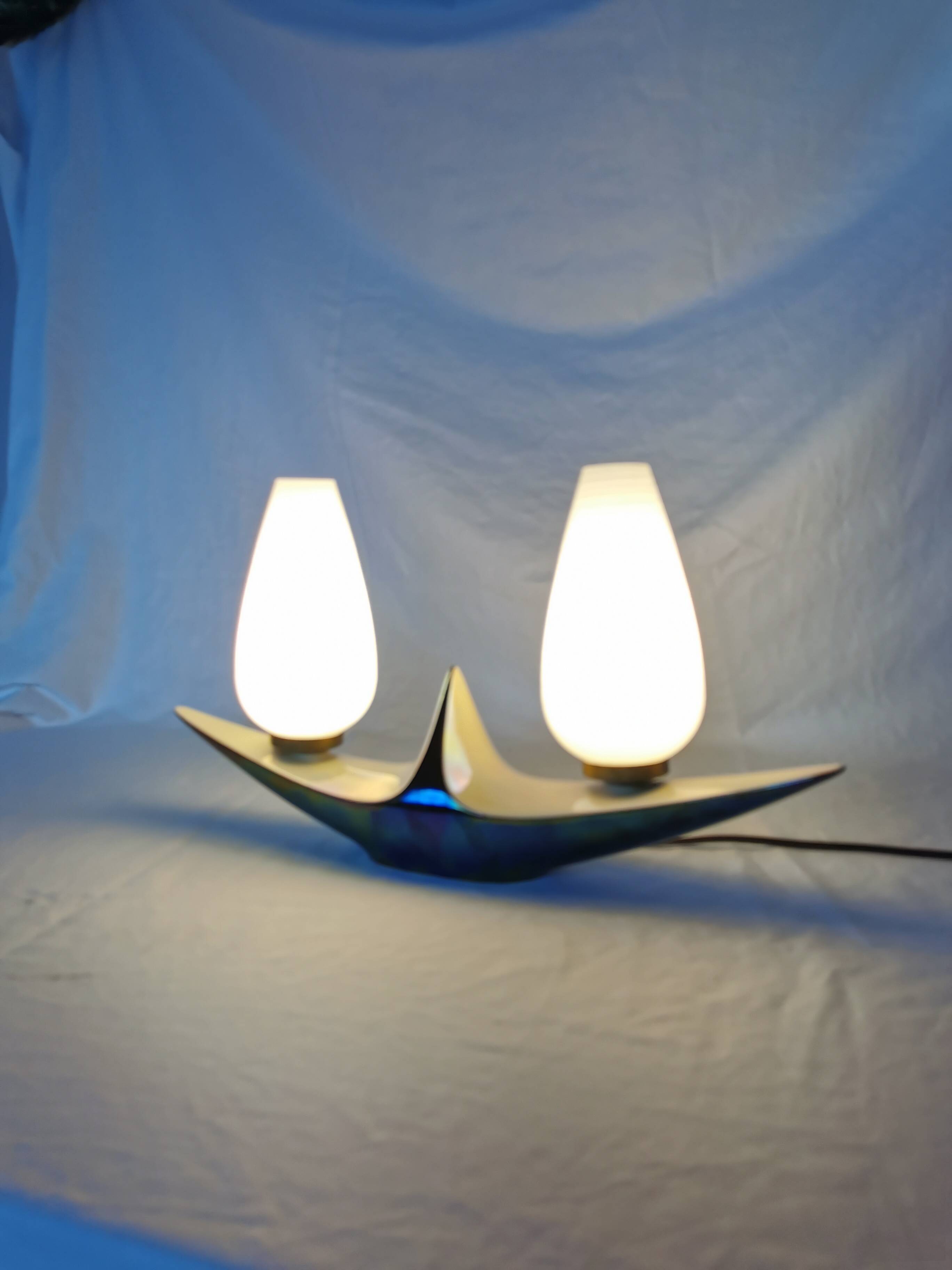 Verceram ceramic lamp, 1950, France.