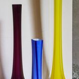 Trio de soliflores en verre étiré anciens