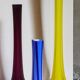 Trio of ancient stretched glass soliflores