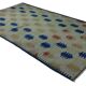Grand vintage Turkish kilim in blue and ecru, 352 x 217 cm.