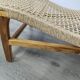 Woven teak sun lounger/ deck chair