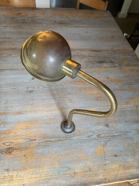 2 industrial brass wall lights - Denmark 70s-80s