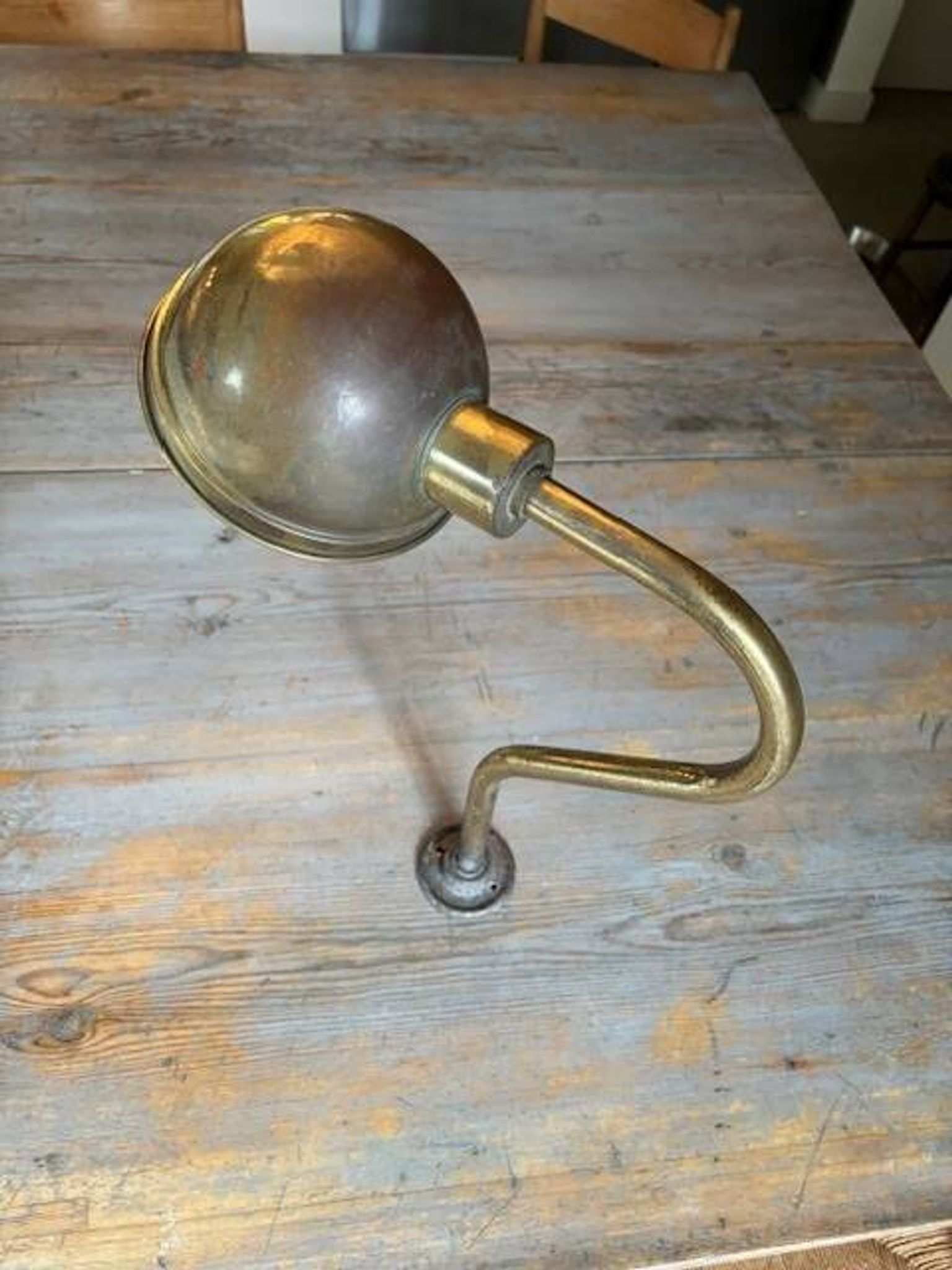 2 industrial wall sconces in brass - Denmark 1970s-80s