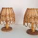 Pair of vintage bamboo lamps