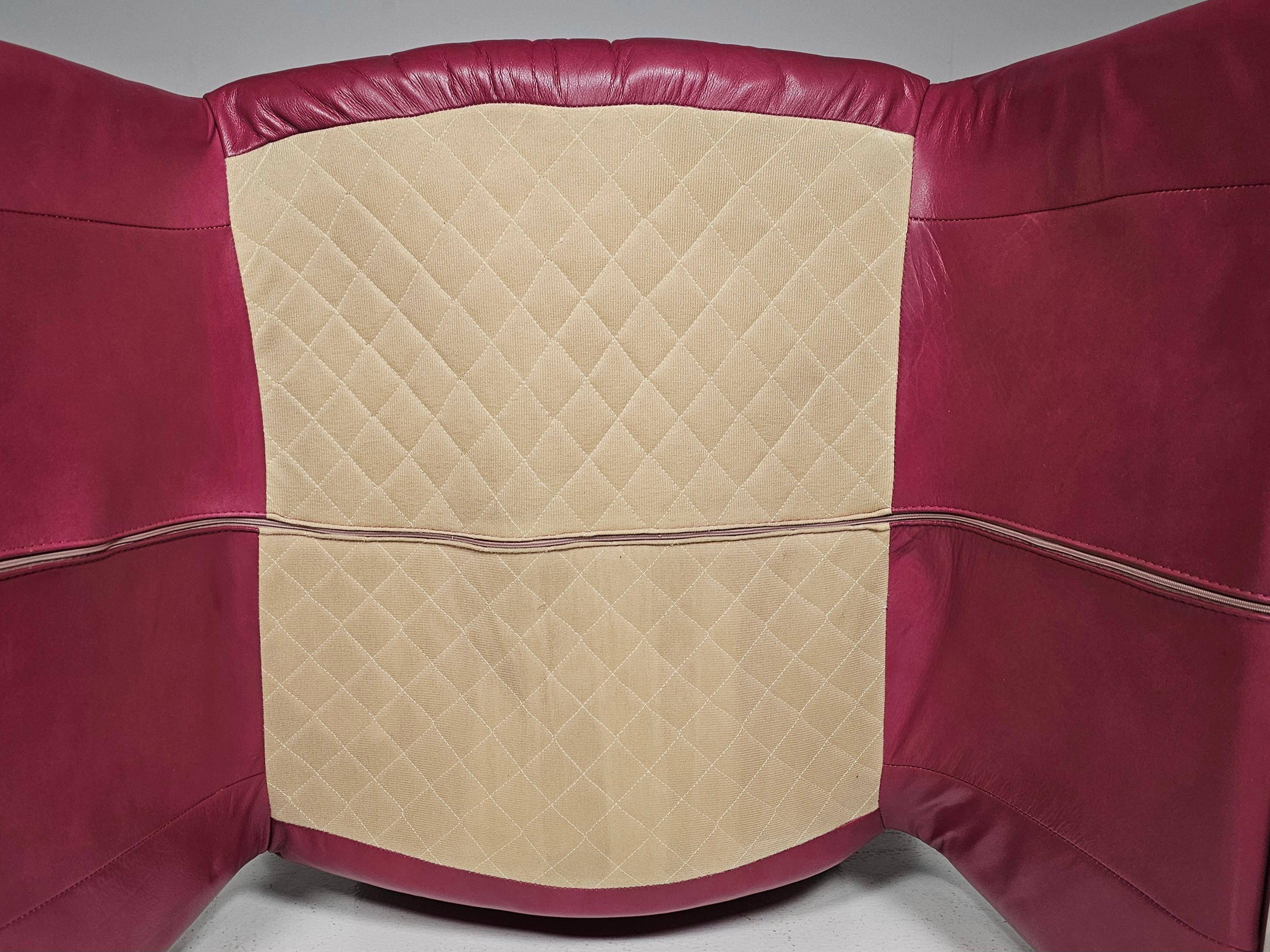Calypso pink chaise longue by Vittorio Introini for Saporiti, Italy, 1970.