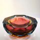 1960s Octagonal Multi-faceted Ashtray in Uranium Murano Glass