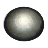 Serge Lesage blue grey vintage round carpet 70s