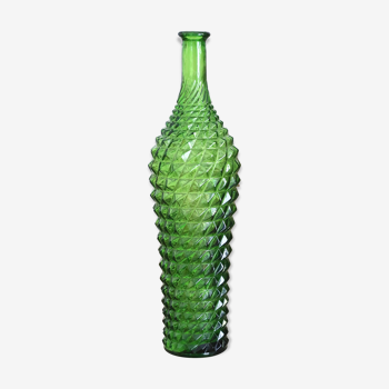 Green Empoli glass bottle, 60s