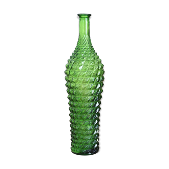 Green Empoli glass bottle, 60s