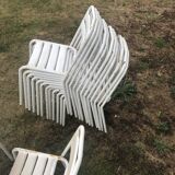 Lot de 16 chaises Tolix T2 à lamelles