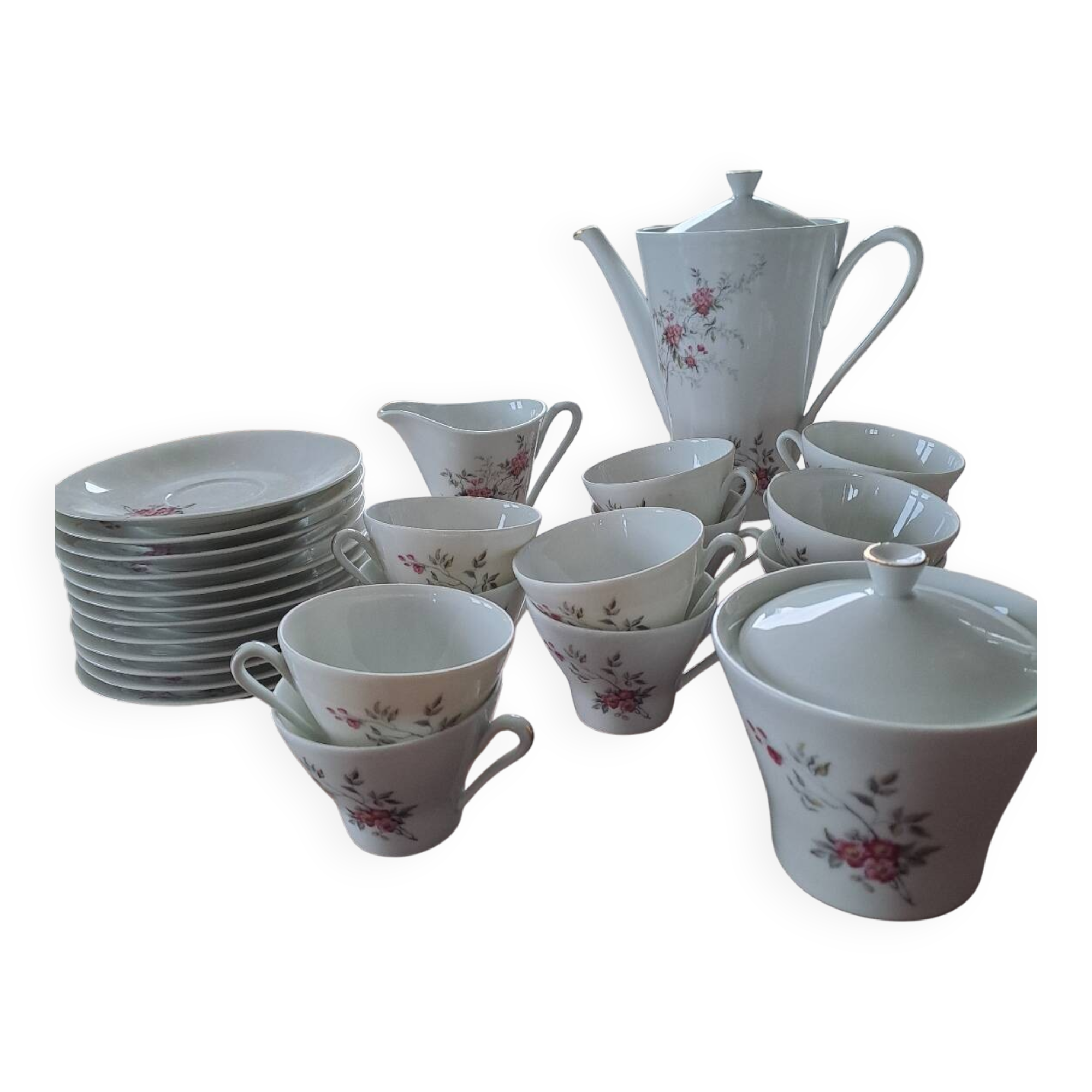 French porcelain coffee service