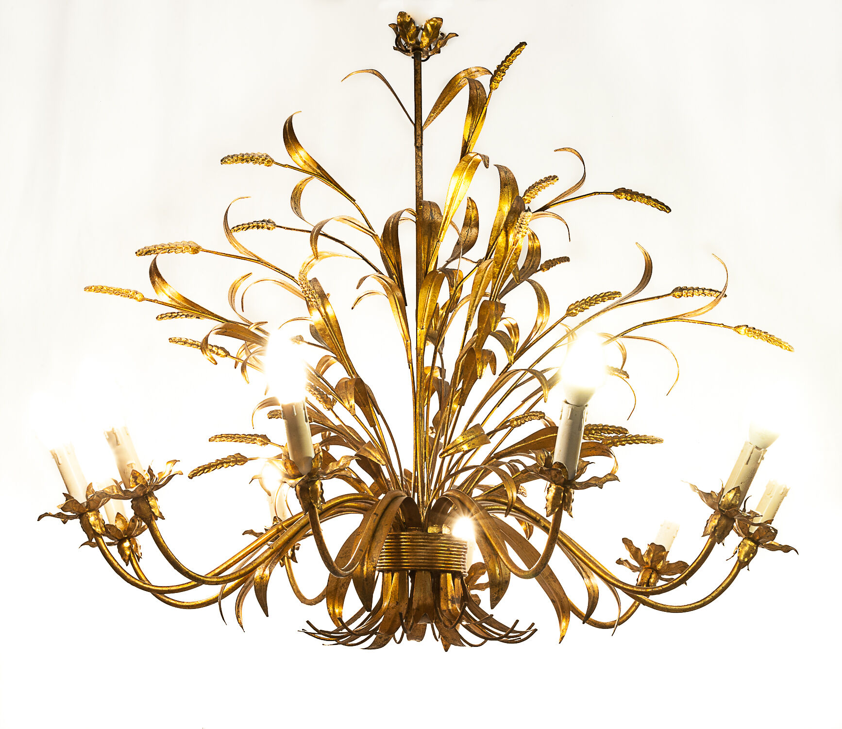 Chandelier sheaf of wheat 10 fires by Hans Kogl