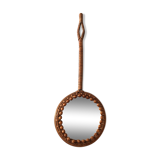 Vintage rattan mirror 16cm