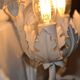2 Florentine metal leaf wall lights