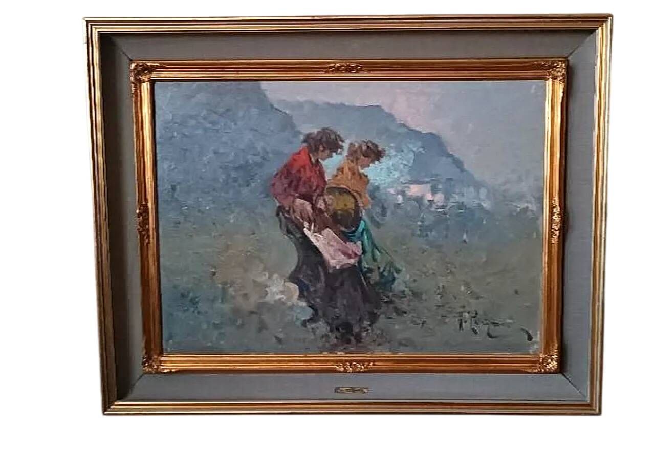 Painting, oil on canvas with frame, 1960s