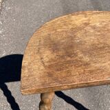 Pair of tripod farm stools in turned wood