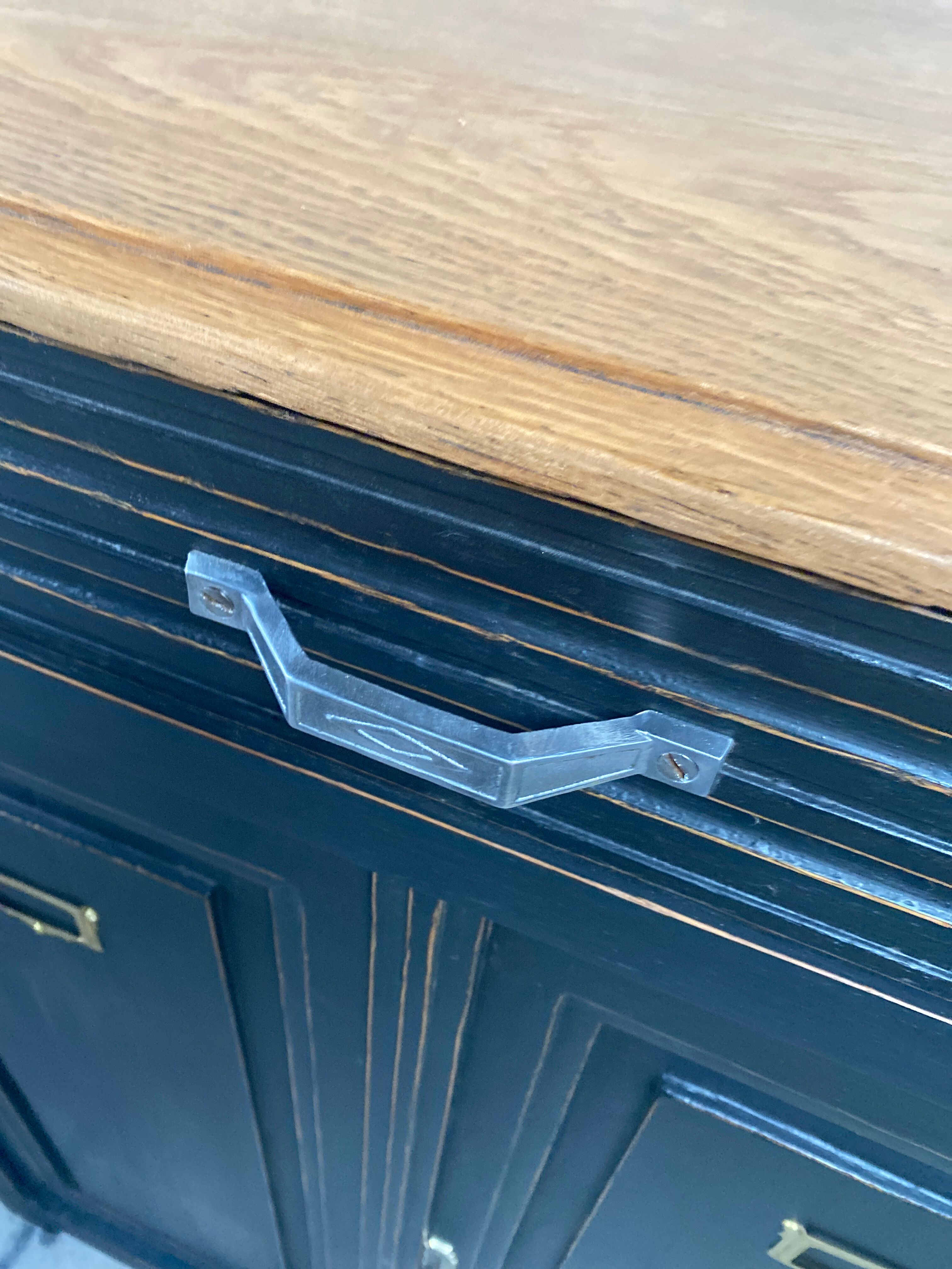 Black Parisian oak sideboard