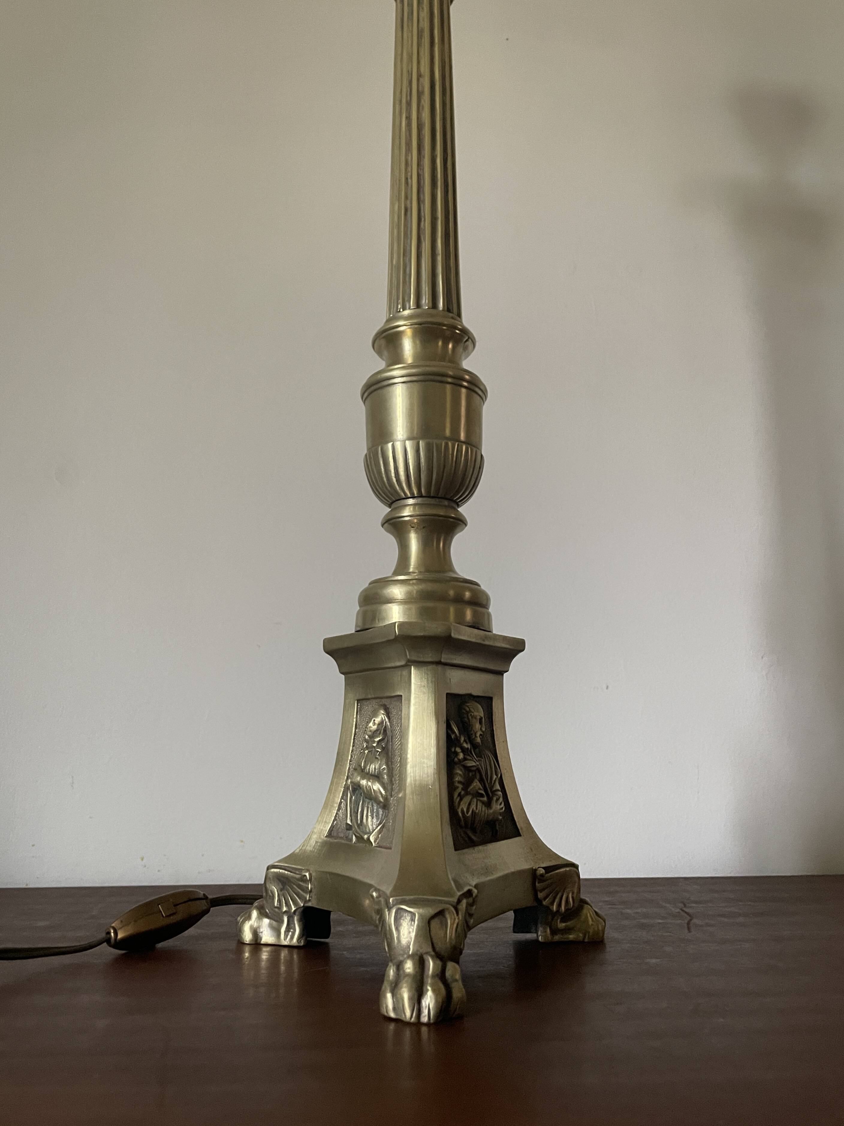Old church tripod lamp base
