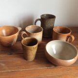 Set of stoneware cups