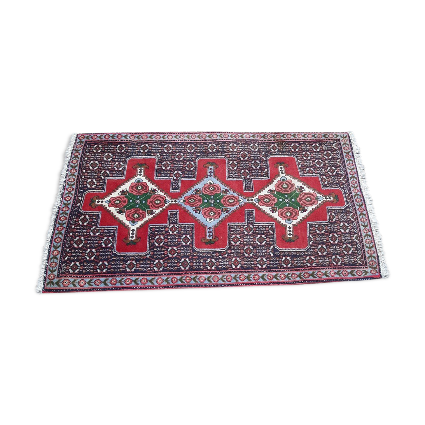 Hand knotted wool carpet 75x132cm