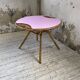Vintage pink rattan coffee table