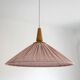Suspension ELEONORE — 60 cm, lin et coton rayé terra