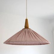Suspension ELEONORE — 60 cm, lin et coton rayé terra