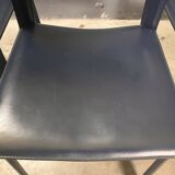 CHairs leather blue Italian Design Giancarlo Vegni