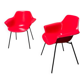 Vampire armchair pair by Pierre Guariche