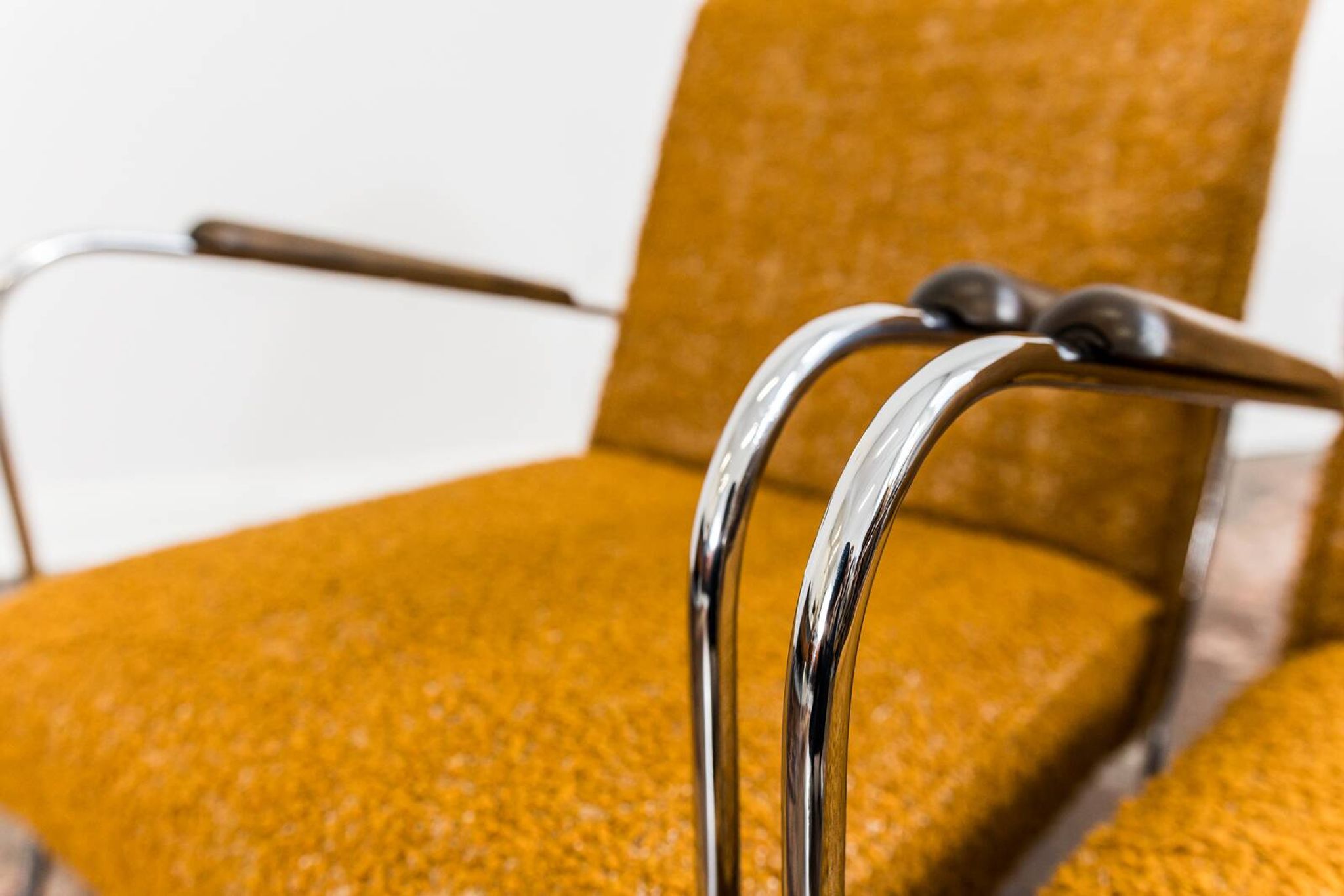 Bauhaus style armchairs, 1950s, Poland, set of 2