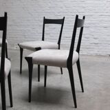Rare set of 6 'S11' dining chairs by Alfred Hendrickx for Belform, 1950s