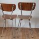 Duo de chaises en formica années 70