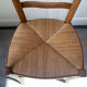 Straw and wood farm chair
