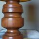 Vintage solid wood lamp and herbarium lampshade