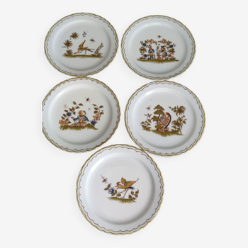 Set of 5 dessert plates from Gros Orme.