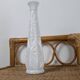 Vintage white moulded glass soliflore in Art Deco style from the 1960s.