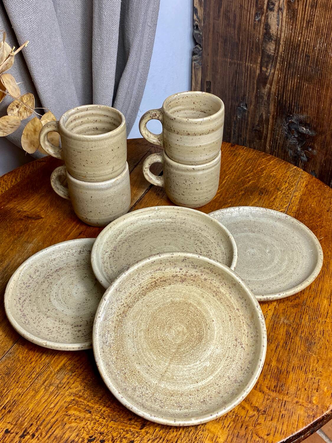 Niderviller stoneware coffee cups
