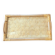 Plateau nacre et rotin vintage