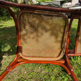 Fauteuil réglable en bois courbé Fischel vers 1910