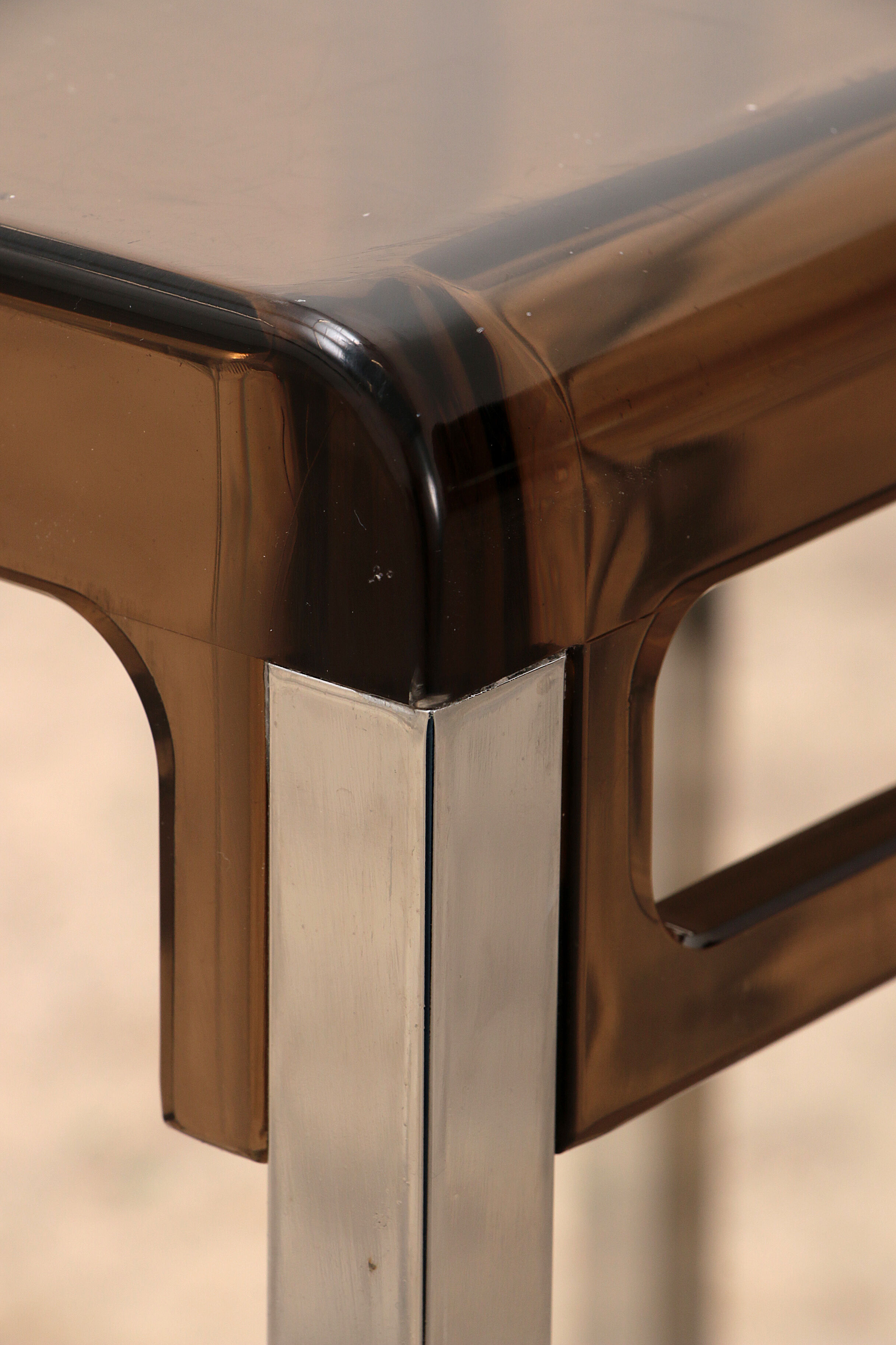 Vintage set of Plexiglas side tables designed in France in the 1960s