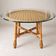 Dining table rattan/wicker/glass 1960 - vintage chic