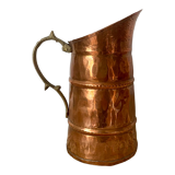Antique copper and brass pitcher