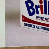 Original vintage pop art poster reissue of Andy Warhol "Brillo Box 1964"
