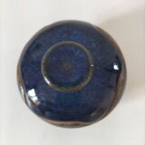 Midnight blue glazed stoneware box – workshop piece, signed
