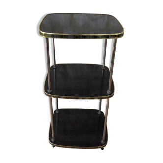 Side table has three shelves Formica and brass 60s/70s