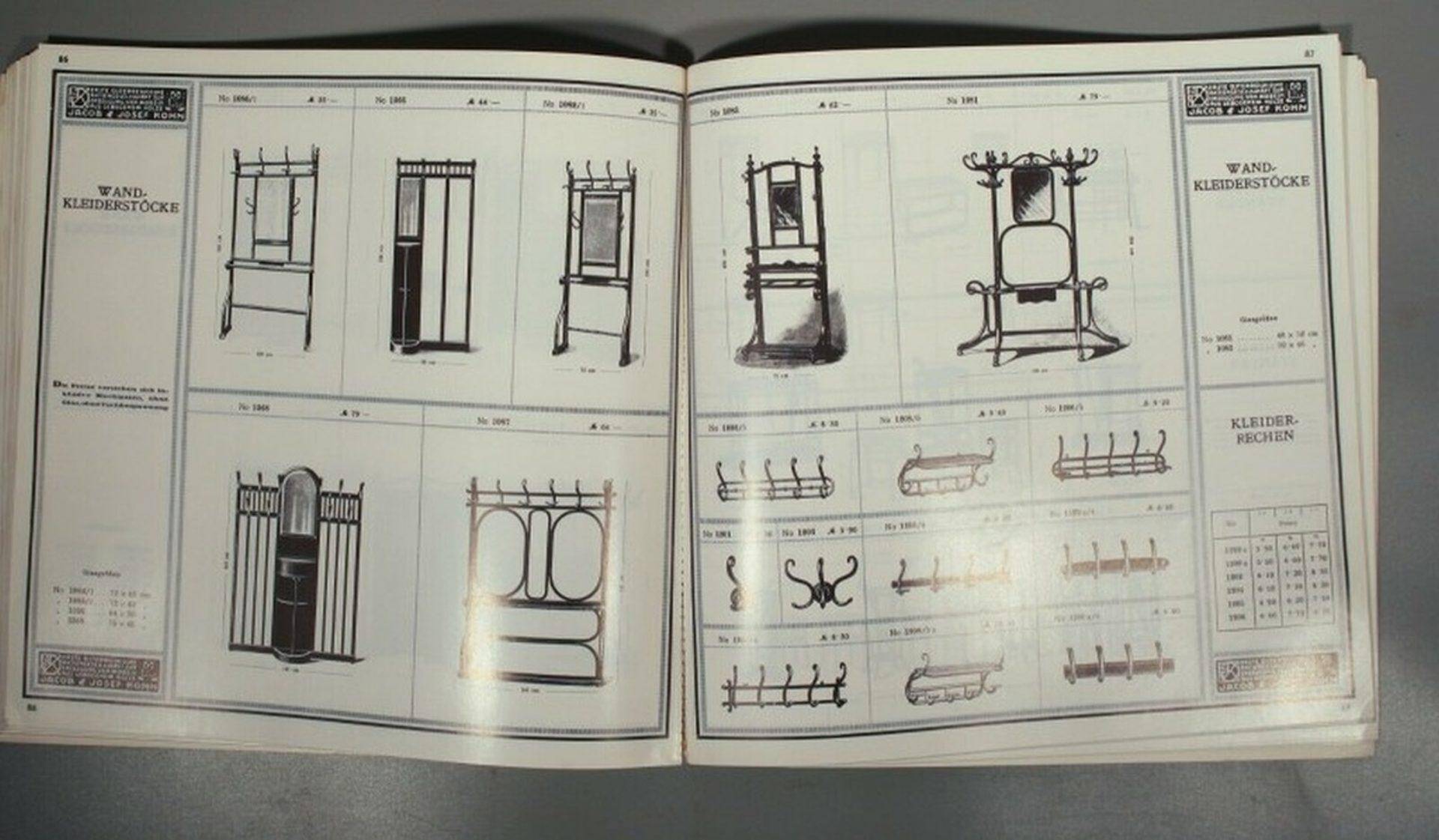 Wall coat rack no. 1368 by J.J. Kohn