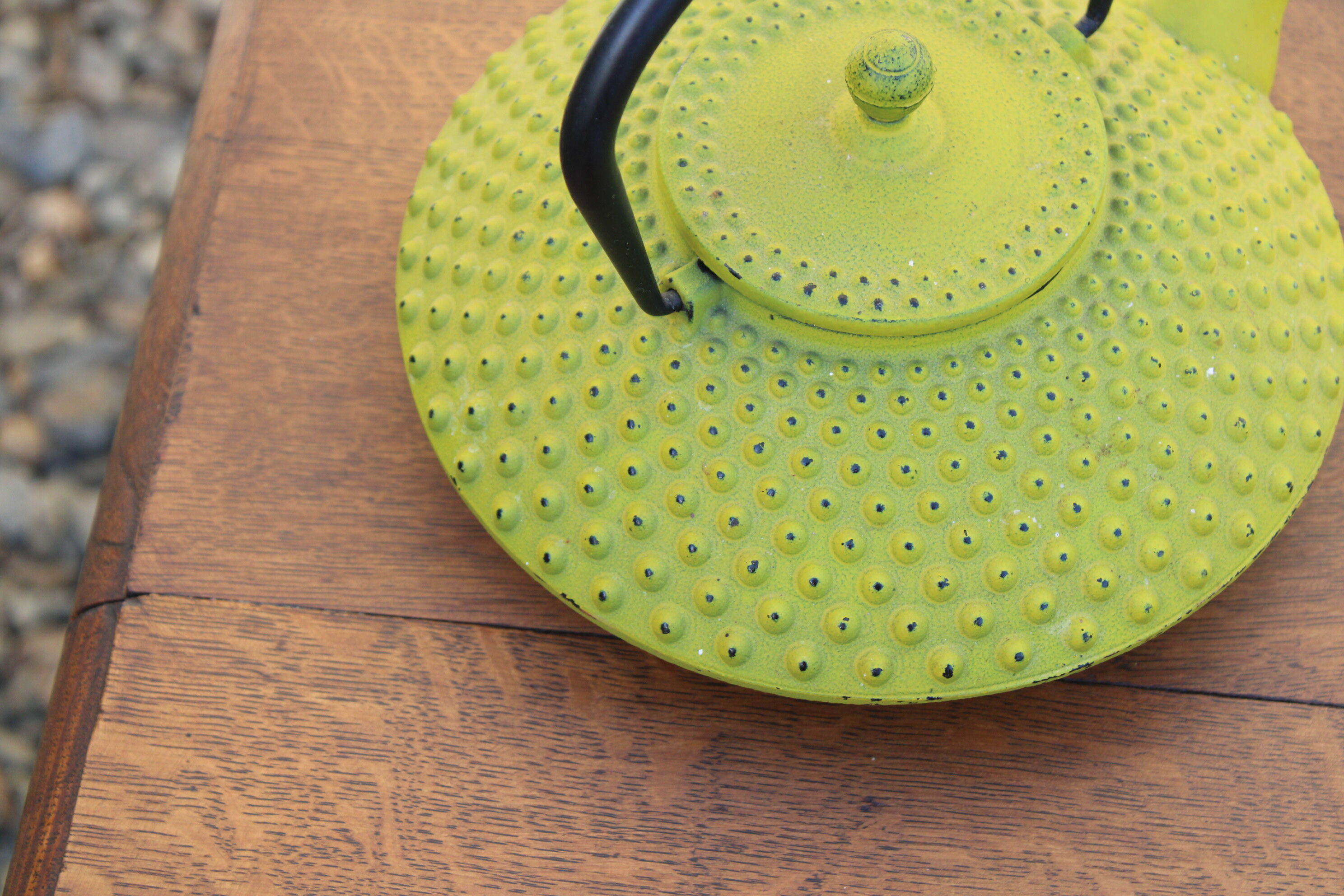 Old cast iron teapot