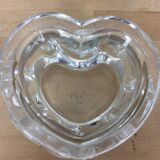 Cendrier en cristal de baccarat modèle aladin, forme cœur