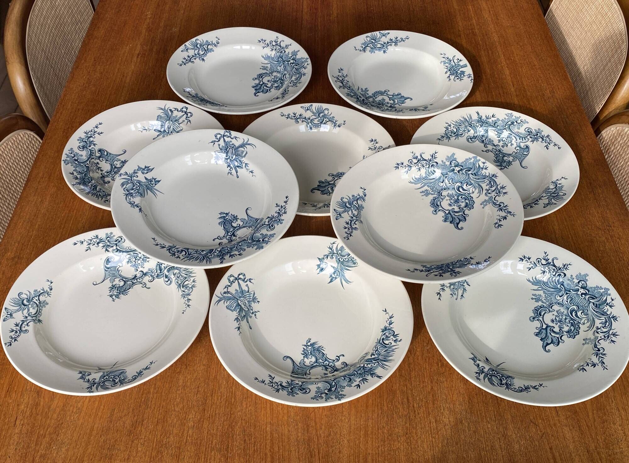 10 deep plates BFK Terre de Fer Regent model - perfect condition